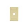 Hubbell 1-Socket IFP11EI Faceplate - 1 x Socket(s) - 1-gang - Electric Ivory - 1 Each view 1