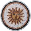 Carthage Mosaics CMS0042 Sun Mosaic Medallion view 1