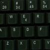 4Keyboard Norwegian ON Black Background Netbook Non-Transparent Keyboard Labels Layout view 3
