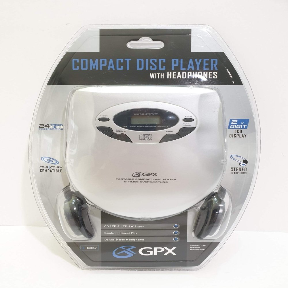 GPX Compact Personal Cd Disc Player C3849 Cdr/cdrw Compatible