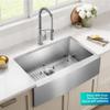 Kraus KHF200-33 Standart PRO Stainless Steel Sink 33 inch Farmhouse Apron Single Bowl 16 gauge view 3