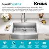 Kraus KHF200-33 Standart PRO Stainless Steel Sink 33 inch Farmhouse Apron Single Bowl 16 gauge view 4