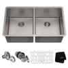 KRAUS Stainless Steel 33 in Double Bowl Undermount Kitchen Sink KHU102-33 view 1
