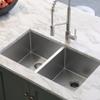 KRAUS Stainless Steel 33 in Double Bowl Undermount Kitchen Sink KHU102-33 view 3