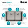 KRAUS Stainless Steel 33 in Double Bowl Undermount Kitchen Sink KHU103-33 view 3