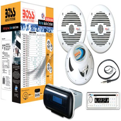BOSS Audio Systems MCK1520.5 Combo Kit includes MR1520UA, MR50W, ANT10, MRC5