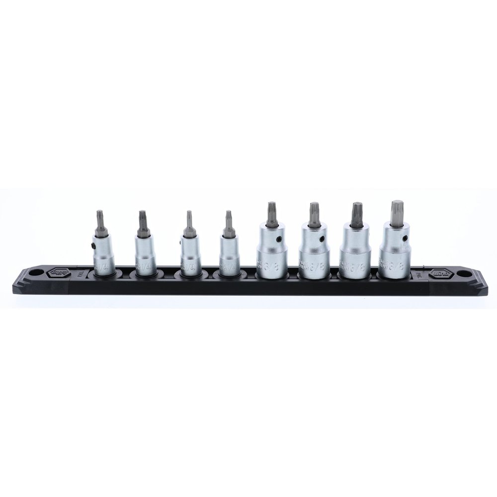 Wiha 71698 Torx Plus Socket Set on Rail, 8 Piece
