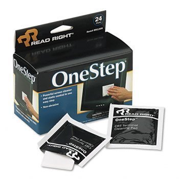 Advant - Read Right Onestep Screen Cleaner Wipes,One Step,24Ea/Bx H24600 (Pack Of20)