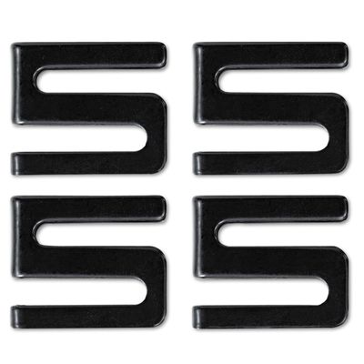 Alera SW59SHBL Wire Shelving S Hooks, Metal, Black, 4 Hooks/Pack