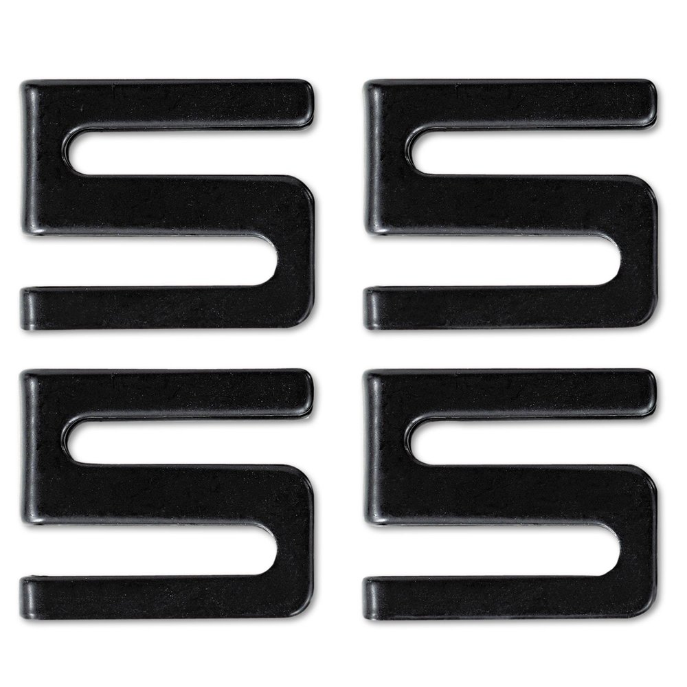 Alera SW59SHBL Wire Shelving S Hooks, Metal, Black, 4 Hooks/Pack