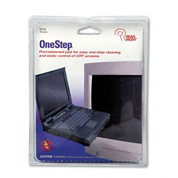 Read Right OneStep Screen Cleaner PAD,ONE-STEP, TERMINAL J15200YEL (Pack of5)