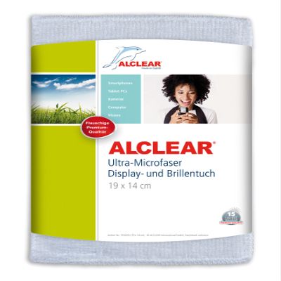 ALCLEAR 950003i Ultra-Microfibre Display Cloth for iPhone, iPad and iPod 19 x 14 cm White