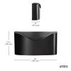Umbra Postino Wall Mailbox, Steel Entryway Letter Box, Black view 3