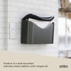 Umbra Postino Wall Mailbox, Steel Entryway Letter Box, Black view 4