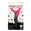 Rockin' Keys Pink V Guitar Shaped House Key SC1 view 1