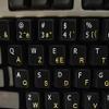 French AZERTY-English Non-Transparent Keyboard Stickers ON Black Background view 3