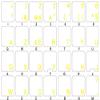 Belgian French Keyboard Labels Layout with Yellow Lettering ON Transparent Background for Desktop, Laptop and Notebook view 1