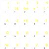 BELGIAN FRENCH KEYBOARD STICKERS WITH YELLOW LETTERING ON TRANSPARENT BACKGROUND FOR DESKTOP, LAPTOP AND NOTEBOOK view 1