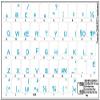 French QWERTY Canadian Keyboard Labels with Blue Lettering ON Transparent Background for Desktop, Laptop and Notebook view 2