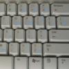 French QWERTY Canadian Keyboard Labels with Blue Lettering ON Transparent Background for Desktop, Laptop and Notebook view 3