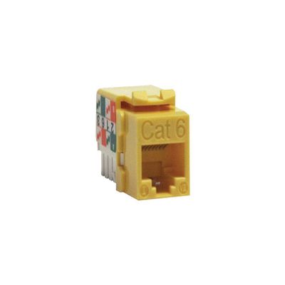 TRIPP LITE Cat6/Cat5e 110 Style Punch Down Keystone Jack Yellow TAA GSA (N238-001-YW)