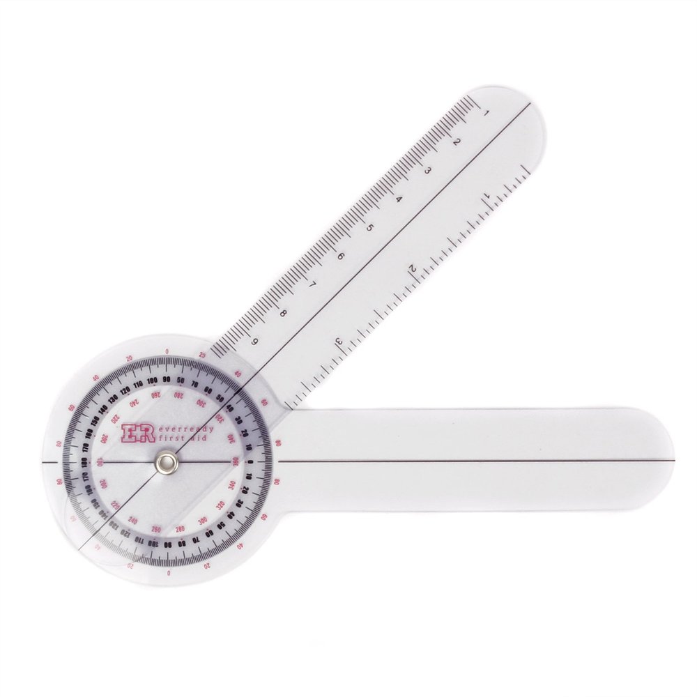 Ever Ready First Aid Plastic 6 Goniometer 360 Degree ISOM