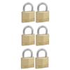 Master Lock Padlock, Solid Brass Body Lock, Keyed Alike, Best Used for Best Used for Indoor Storage Lockers, School Lockers and More (Pack of 6) view 1