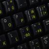 ITALIAN KEYBOARD STICKERS with YELLOW LETTERING ON TRANSPARENT BACKGROUND for DESKTOP, LAPTOP and NOTEBOOK view 4