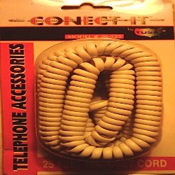 25 foot telephone cord white