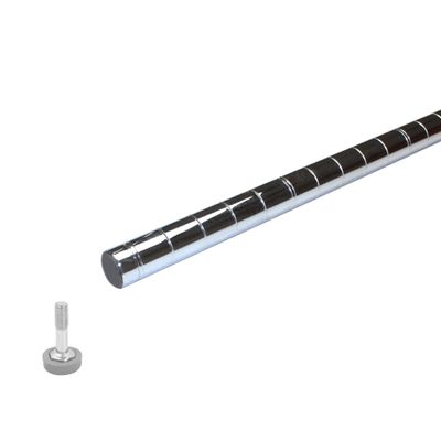 Thunder Group Chrome plated 8" post with leveling foot, comes in 4 posts