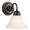 Design House 514497 Millbridge Wall Light Traditional 1-Light Indoor Dimmable Light with Alabaster Glass for Bathroom Hallway Foyer, Oil Rubbed Bronze view 2