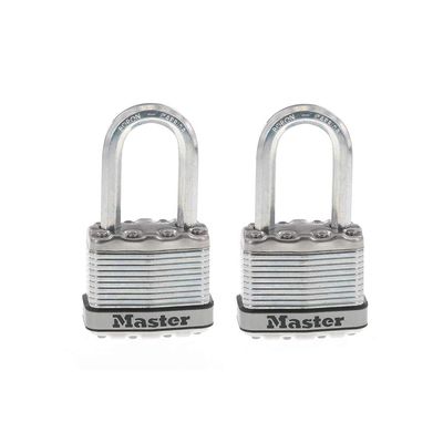 Master Lock M1XTLF Magnum Heavy Duty Padlock with Key, 2 Pack Keyed-Alike