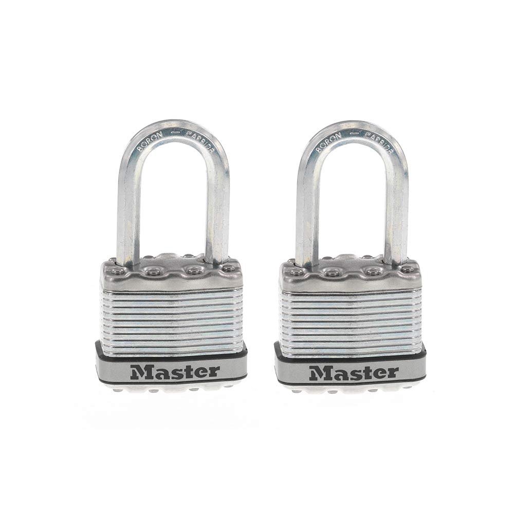Master Lock M1XTLF Magnum Heavy Duty Padlock with Key, 2 Pack Keyed-Alike