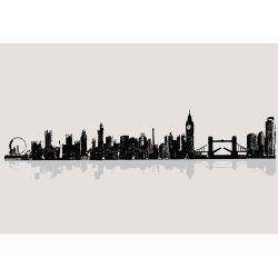 Die Cuts With A View Wall Art London Cityscape Peel & Stick, Large, 2 Sheets