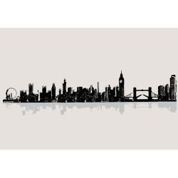 Die Cuts With A View Wall Art London Cityscape Peel & Stick, Large, 2 Sheets