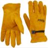 Kinco 035117502055 Unlined Suede Cowhide Leather Drivers Glove with Ball and Tape Pull Strap Golden, Large, Single Pair view 1