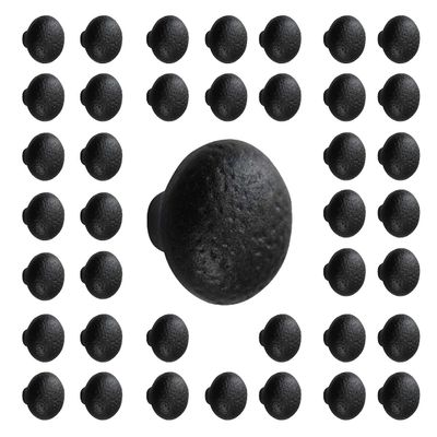 Renovators Supply Manufacturing Cabinet Knobs 1.25" Wrought Iron Drawer Knobs for Cabinets and Drawers with Mounting Hardware Pack of 40
