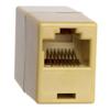 RJ45 Inline Telephone Coupler, 8 Conductor 8P8C, Pinout 1-1 Straight, Ivory view 2