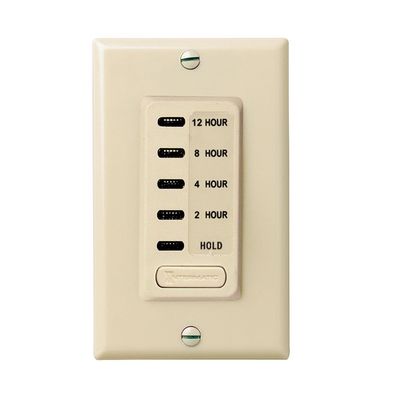 Intermatic EI230 2/4/8/12 Hour SPST 1800-Watt Electronic In-Wall Countdown Timer, Ivory