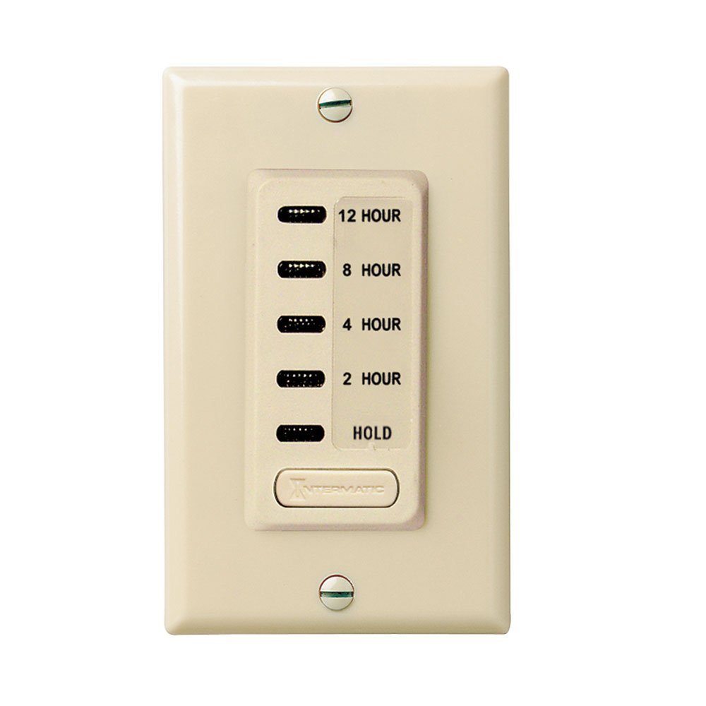 Intermatic EI230 2/4/8/12 Hour SPST 1800-Watt Electronic In-Wall Countdown Timer, Ivory