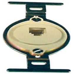 Burnstine 1662-IV Ivory Phone Modular Wall Jack