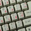 4Keyboard Spanish (Latin American) Keyboard Labels with RED Lettering Transparent Background for Desktop, Laptop and Notebook view 3