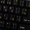 SPANISH (LATIN AMERICAN) KEYBOARD LABELS WITH YELLOW LETTERING ON TRANSPARENT BACKGROUND view 4