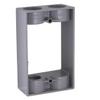 1-Gang Weatherproof Extension Adapter, Two 3/4 in. Threaded Outlets, Gray view 1