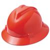 MSA 475371 V-Gard Full-Brim Hard Hats, Ratchet Suspension, Size 6 1/2-8, Red view 2