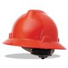 MSA 475371 V-Gard Full-Brim Hard Hats, Ratchet Suspension, Size 6 1/2-8, Red view 3