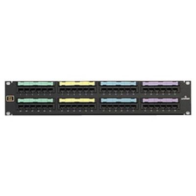 Leviton 49012-J48 Voice Grade Panel 2U 48PT 8P2C Black