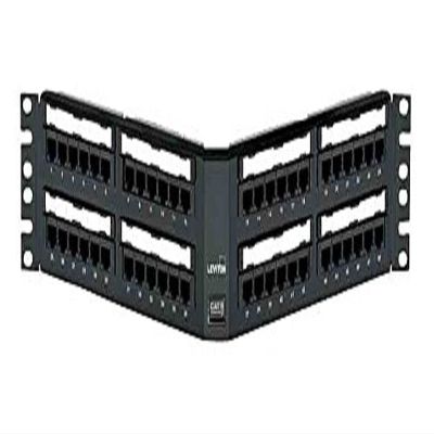 Leviton 69587-U48 Extreme Cat 6+ Angled 110-Style Patch Panel, 2RU, 48-Port