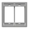 Leviton Dual Gang MOS Wallplate with ID Windows, 41290-DMG, Grey view 1