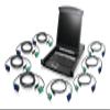 IOGEAR Rackmount 8-Port KVM Switch Console with 17-inch TFT LCD Active Matrix Monitor, Keyboard and Touchpad w/Full Set of Cables (GCL1808KITU) view 1